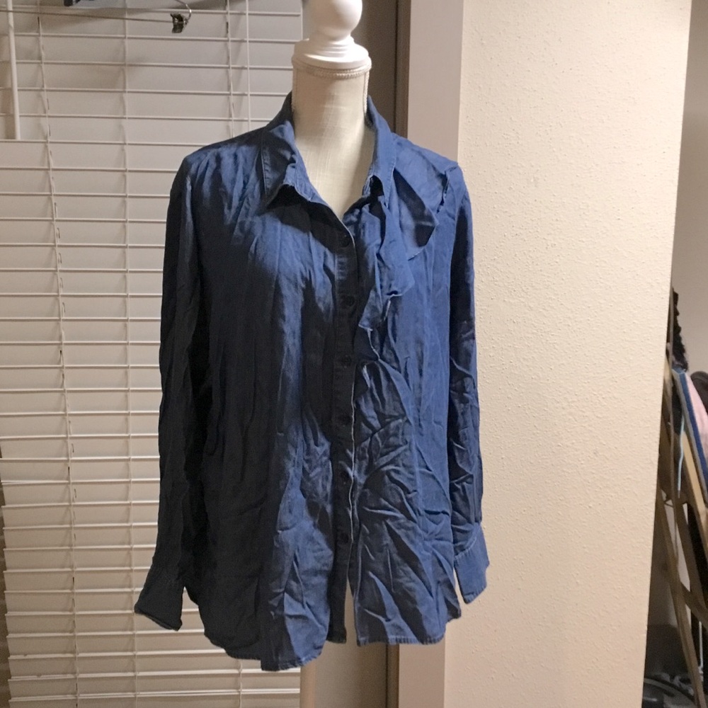 Linea Donna blue Button Down Shirt